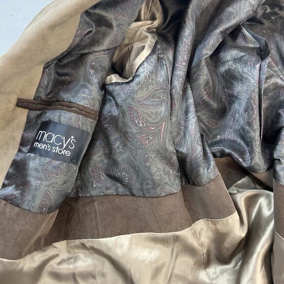 Lauren Ralph Lauren Men Size 46R Corduroy Blazer Navy Elbow Patch Sport Coat - Picture 7 of 10